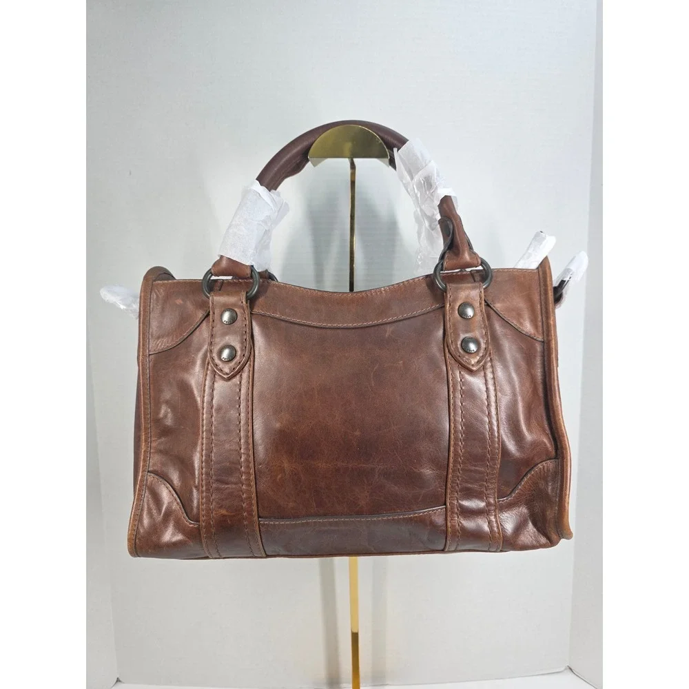Frye Melissa Satchel Dark Brown Leather Handbag 34DB147-DBN NEW